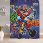 Spiderman Superhero Shower Curtain Waterproof Bath Curtains Bathroom Decor With Hooks